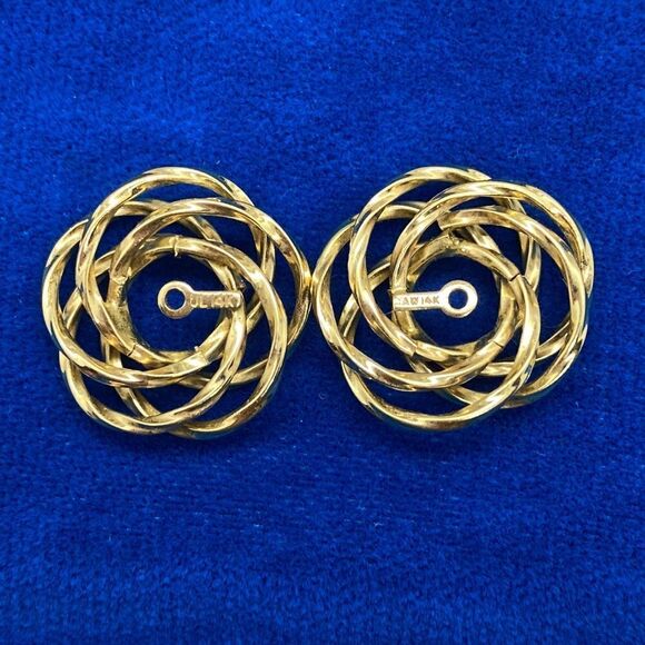 💛 14k Yellow Gold Earring Jackets - Picture 2 of 5